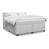 Image de Sommier à lattes de lit et matelas Gris clair 180x200cm Velours 3286390