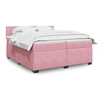 Image de Boxspring met matras fluweel roze 200x200 cm3286401