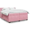 Image de Boxspring met matras fluweel roze 200x200 cm3286407
