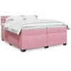 Image de Boxspring met matras fluweel roze 200x200 cm3286413