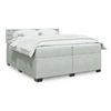 Image de Sommier à lattes de lit et matelas Gris clair 200x200cm Velours 3286414