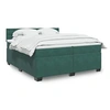 Image de Boxspring met matras fluweel donkergroen 200x200 cm3286417