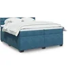 Image de Boxspring met matras fluweel blauw 200x200 cm3286418