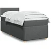 Image de Boxspring met matras stof donkergrijs 80x200 cm3286501