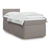 Image de Sommier à lattes de lit avec matelas Taupe 80x200 cm Tissu