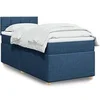 Image de Sommier à lattes de lit avec matelas Bleu 90x190 cm Tissu 3286541