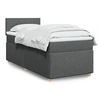 Image de Sommier à lattes de lit avec matelas Gris foncé 90x200 cm Tissu 3286557