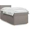Image de Sommier à lattes de lit avec matelas Taupe 90x200 cm Tissu 3286560