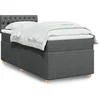 Image de Sommier à lattes de lit avec matelas Gris foncé 90x200 cm Tissu 3286571