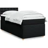 Image de Sommier à lattes de lit avec matelas Noir 90x200 cm Tissu 3286579