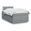 Image de Sommier à lattes de lit et matelas gris clair 120x190 cm tissu 3286619