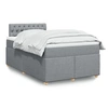 Image de Sommier à lattes de lit et matelas gris clair 120x190 cm tissu 3286626