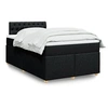 Image de Sommier à lattes de lit avec matelas noir 120x190 cm tissu 3286628