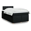 Image de Sommier à lattes de lit avec matelas noir 120x190 cm tissu 3286635