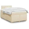 Image de Sommier à lattes de lit avec matelas crème 120x190 cm tissu 3286638