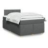 Image de Sommier à lattes de lit avec matelas Gris foncé 120x200cm Tissu 3286648