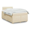 Image de Sommier à lattes de lit avec matelas Crème 120x200 cm Tissu 3286659