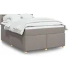 Image de Boxspring met matras stof taupe 140x190 cm3286693