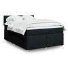 Image de Boxspring met matras stof zwart 140x200 cm3286705