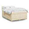Image de Boxspring met matras stof cràmekleurig 140x200 cm3286722