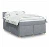 Image de Sommier à lattes de lit avec matelas Gris clair 160x200cm Tissu 3286724