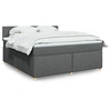 Image de Boxspring met matras stof donkergrijs 180x200 cm3286753