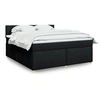 Image de Boxspring met matras stof zwart 180x200 cm3286761