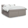 Image de Sommier à lattes de lit avec matelas Taupe 180x200 cm Tissu 3286763