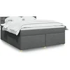 Image de Boxspring met matras stof donkergrijs 180x200 cm3286774