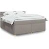 Image de Sommier à lattes de lit avec matelas Taupe 180x200 cm Tissu 3286777