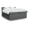 Image de Boxspring met matras stof donkergrijs 200x200 cm3286781