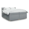 Image de Boxspring met matras stof lichtgrijs 200x200 cm3286787