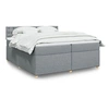 Image de Boxspring met matras stof lichtgrijs 200x200 cm3286801