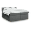 Image de Boxspring met matras stof donkergrijs 200x200 cm3286802