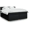 Image de Boxspring met matras stof zwart 200x200 cm3286803