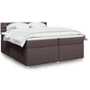 Image de Sommier à lattes de lit avec matelas Marron foncé 200x200 cm 3286804