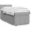 Image de Sommier à lattes de lit avec matelas gris clair 80x200 cm tissu 3286888