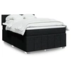 Image de Sommier à lattes de lit avec matelas Noir 140x190 cm Tissu 3287058
