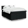 Image de Sommier à lattes de lit avec matelas Noir 140x190 cm Tissu 3287065