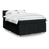 Image de Sommier à lattes de lit avec matelas Noir 140x190 cm Tissu 3287079