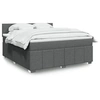 Image de Sommier à lattes de lit avec matelas Gris foncé 180x200cm Tissu 3287141