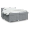 Image de Boxspring met matras stof lichtgrijs 200x200 cm3287168