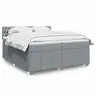 Image de Boxspring met matras stof lichtgrijs 200x200 cm3287182