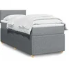 Image de Sommier à lattes de lit avec matelas gris clair 80x200 cm tissu 3287276