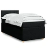 Image de Sommier à lattes de lit avec matelas Noir 90x190 cm Tissu 3287313