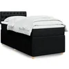 Image de Sommier à lattes de lit avec matelas Noir 90x190 cm Tissu 3287320