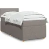 Image de Sommier à lattes de lit avec matelas Taupe 90x200 cm Tissu 3287336