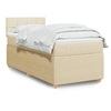 Image de Sommier à lattes de lit avec matelas Crème 90x200 cm Tissu 3287344