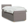 Image de Sommier à lattes de lit avec matelas Taupe 90x200 cm Tissu 3287350