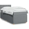 Image de Sommier à lattes de lit avec matelas Gris clair 90x200 cm Tissu 3287353